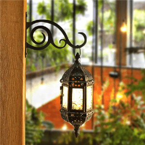 Decorative metal plant,lantern,wind chime hanger.