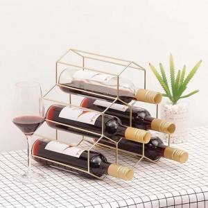 Creative Geometric Wine rack Metal Wine holder.