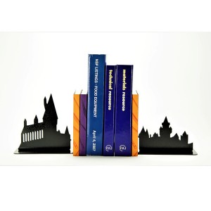 Wizard School Bookends Gift For Kids Modern Customized Bookends Black Creative Home Decor Metal Bookends