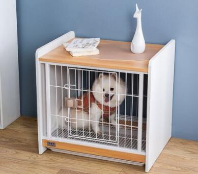 Pet cage made of plastic tray