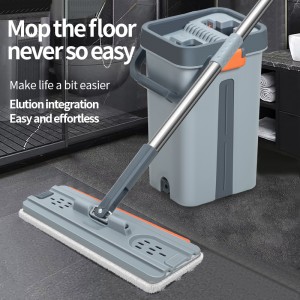 New Microfiber wet and dry 360 wash flat mop bucket for floor cleaning magic mop
