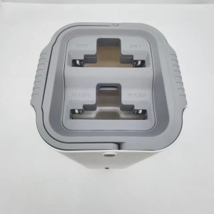 Flachmopp Lazy hands-free Home Nass- und Trocken-Schnellreiniger 360 drehbarer Flachmopp mit Eimer