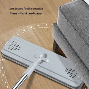 Плоска швабра Lazy hands-free Home Wet and Dry Quick Cleaner 360 обертання Плоска швабра з відром