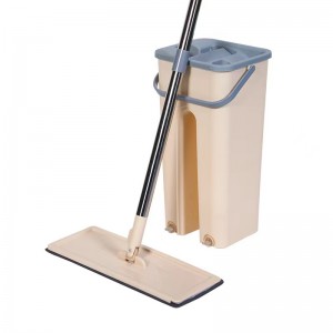 Magic Wash Flat Mop New Microfiber Wet and Dry 360 Flat Mop with Bucket Home Floor Cleaning Mop රෙදි දෙකක් Microfiber Fabric