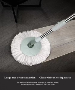 Nytt design Magisk sentrifugal håndpress mikrofiber Enkelt roterende gulv flatt 360 spinn rengjøringsmoppebøttesett