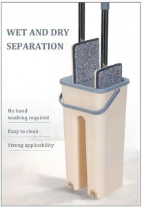 Nova água limpa e separação de água suja Easy Mop Fabricação mais vendida Cleaning Squeeze Mop com balde Ferramentas de limpeza para cozinha doméstica