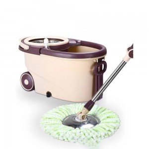 Detachable Washing Spinner Spin Magic Mop 360 with Microfiber Refill And Stainless Steel Twisted pole with big wheels