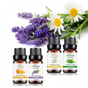 Set de regalo de aceite esencial de aromaterapia pura 100% natural (4 piezas/paquete)