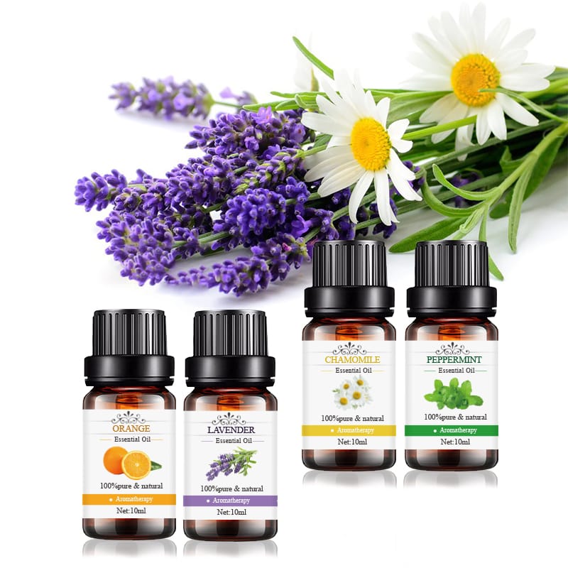 100% natierlech reng Aromatherapie Essential Oil Kaddosset (4 Stéck / Pack) Featured Image