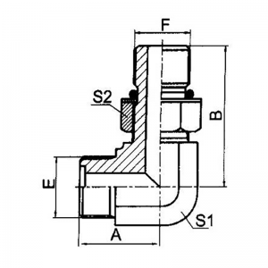 90° 弯头公制外螺纹 O 形圈/公制外螺纹可调节螺柱端 S 系列 Iso 6149-2