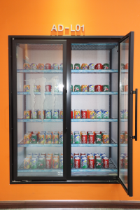 SHHAG – beverage cooler upright chiller fridge Aluminum coated plastic glass door freezer glass door