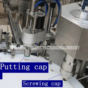 Awtomatikong E-liquid Bottle Filling Inserting Capping Machine