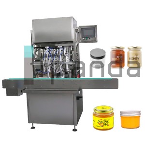 Пълна автоматична машина за пълнене на мед с бутална помпа