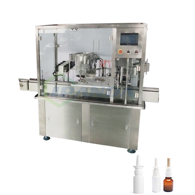 Machine de capsulage de bouchage de remplissage pour vaporisateur nasal et eliquid pour collyres Image en vedette