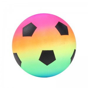 Özel gökkuşağı PVC oyuncak top plaj topu özel logo5-9 inç