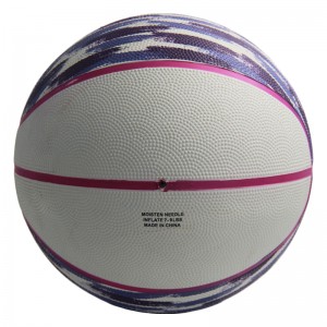 Ballon de basket-ball personnalisé en caoutchouc d'entraînement de haute qualité