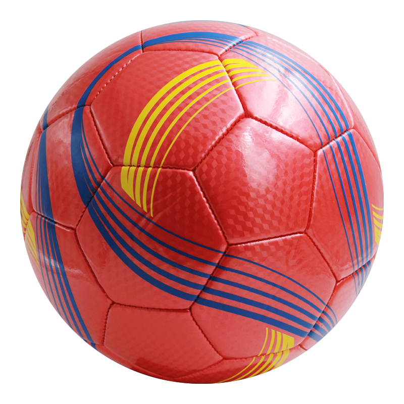 كرة قدم مصنوعة من المطاط والبولي فينيل كلوريد مع طباعة ولون الشعار حسب الحجم