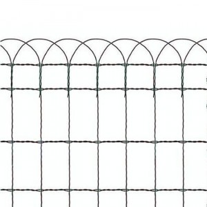 Gard de bordura de gradina acoperit cu pvc verde
