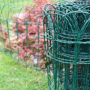 მწვანე PVC დაფარული ბაღის სასაზღვრო ღობე