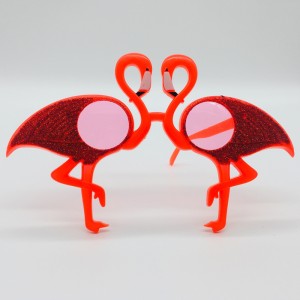 Luau Tropical Party Fancy Dress Party Supply Hingpit nga Hawaiian Themed Eyeglass Novelty Party Flamingo Sunglasses