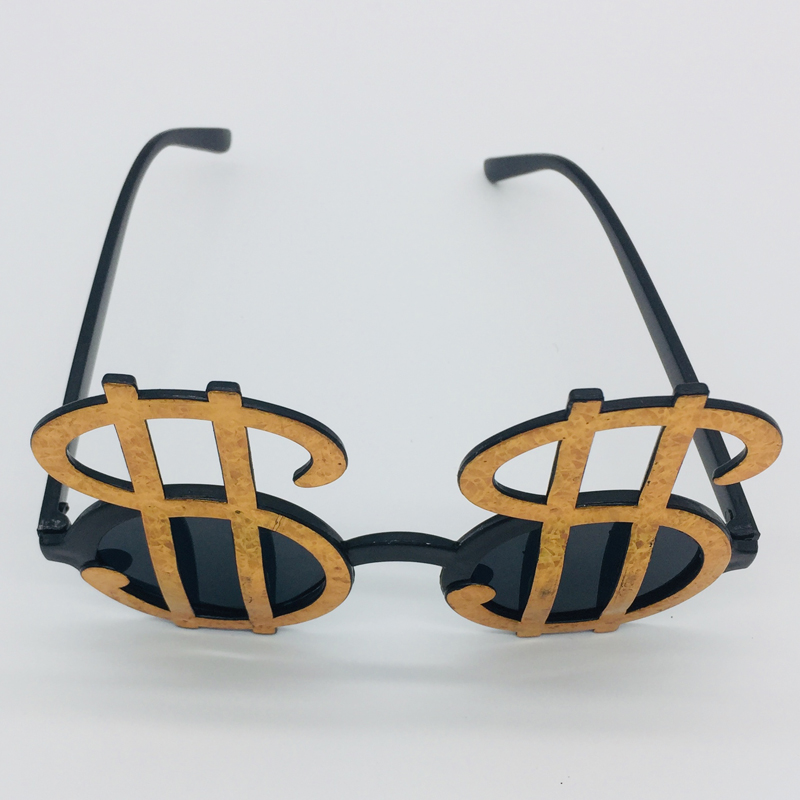 Ulleres de sol de festa de plàstic / ulleres en forma de dòlar