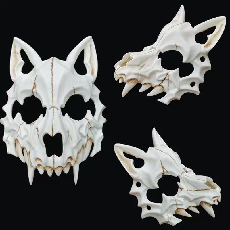 Disfressa japonesa de Halloween cosplay de festa temàtica d'animals Drac Déu Tigre Màscara d'home llop protecció del medi ambient i anticaiguda
