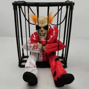 Haunted House Escape Halloween Decoration Props Hanging Ghost Moving Ghost hallowee toy to in Cage Electric Scary Toys
