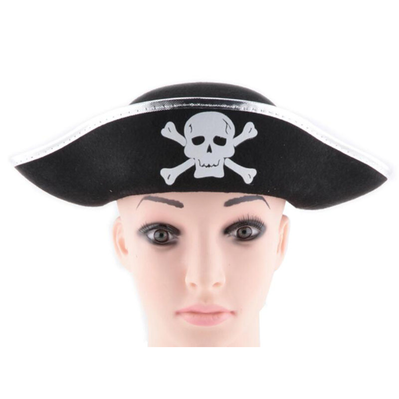 Cheap Promotional Black Gold Halloween party adult kids captain Pirate Hat Featured Image