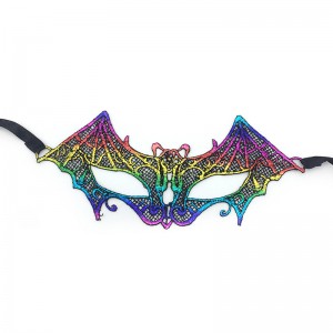 Lag luam wholesale 6 xim 3D halloween bat mask carnival masquerade qhov ncauj qhov ntswg