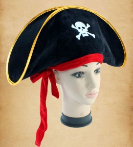 High Quality Cheap Halloween Pirate Skull Caribbean Pirate Fancy Dress Hat