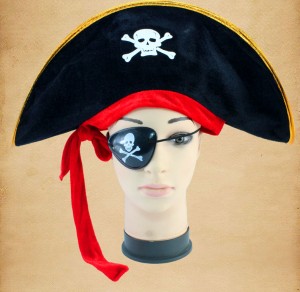 Жогорку сапаттагы арзан Хэллоуин Пират баш сөөгү Кариб деңизинин каракчысынын Fancy Dress Hat