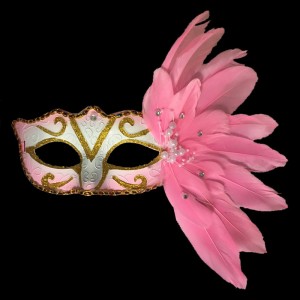 Halloween Costume Party Mask Masquerade Party Mask mei Feather Painted