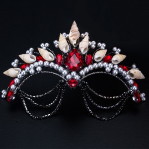Bridal Full Rhinestone Crystal Fancy Masquerade Eye Mask for Halloween