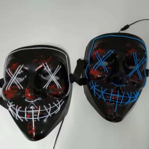  Hot Selling Neon Party Mask LED Rave Mask Halloween