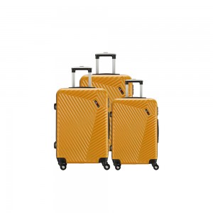 Grossist Abs 360 graders bära på 4 vagnar resväska set hårt skal bagage vagn väska set