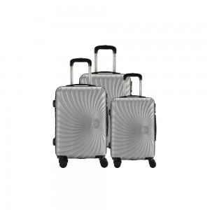 Grossist Abs 360 graders bära på 4 vagnar resväska set hårt skal bagage vagn väska set