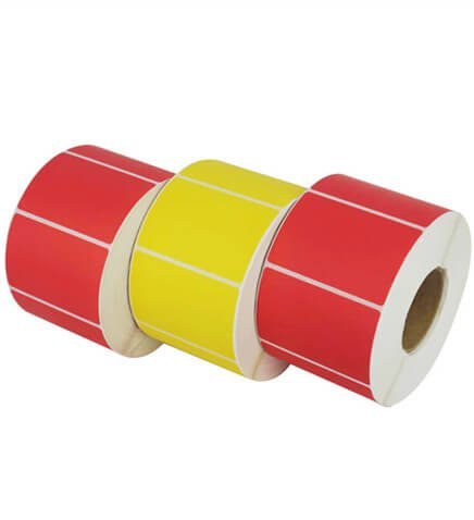 Rotoli di etichette termiche personalizzate colorate