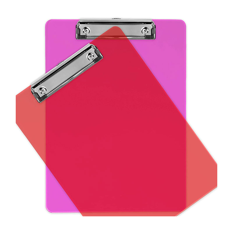 मिश्रित रंगीन बहु बलियो प्याक क्लिप बोर्ड ठोस एफसी प्लास्टिक क्लिपबोर्डहरू (१२ सेट)