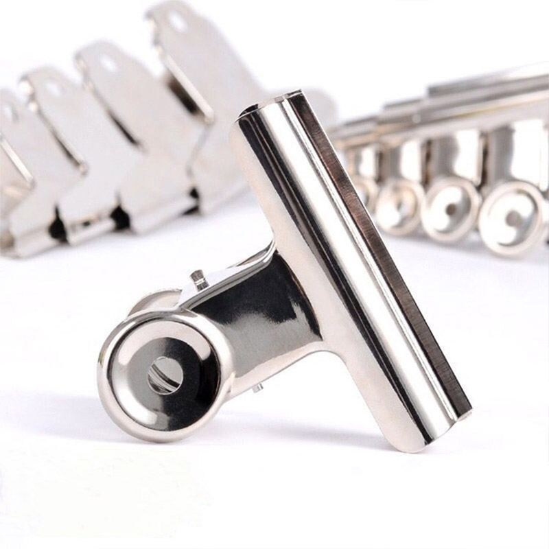 ISilver Metal Stainless Steel Round Clip Notes ILetter Paper Clip Office Bind Clip