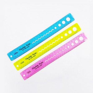 SHIRLEYYA Flexible Ruler 12 Inch Soft Plastic Clear Straight Ruler