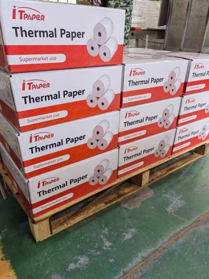 Hurtowe rolki papieru termicznego, rolka papieru termicznego na paragon Dostosowany rozmiar