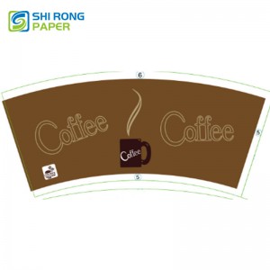 ក្រុមហ៊ុនផលិត OEM China Cup បានប្រើ Offset Printing Paper Cup Fan សម្រាប់ Coffee Paper Cup
