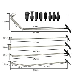 Auto Repair Tools Rod Hooks Push Rod for Car Dent Removal Paint less Dent Repair Hooks for Body Repair Kits