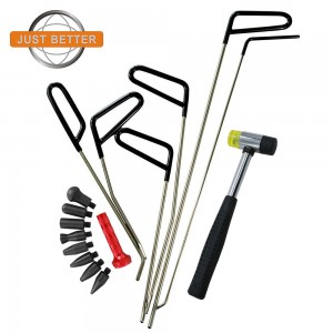 Auto Dent Hook Rods Set Dent Hail and Door Ding Repair Set with Dent Hammer Tap Down Tools