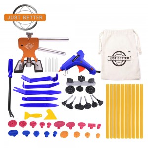 Dent Removal Kit Paintless Dent Repair Kit with Golden Dent Lifter, Bridge Dent Puller and Auto Trim Tools