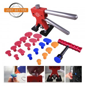 Paintless Dent Repair Puller Kits Glue Puller Dent Lifter with 19 PCS Different Size Tabs Suction Cup and Mini T Puller Dent Removal Tools
