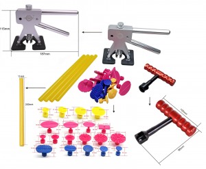 Dent Tool Kit Glue Puller Hand Lifter Glue Tabs Glue Gun Sticks Car Dent Repair Tool Kit