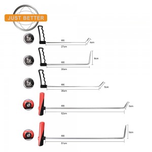 Adjustable Handle Car Dent Repair Kit Rotating Handle Car Repair Hook Handle Rod Tools Car Dent Removal
