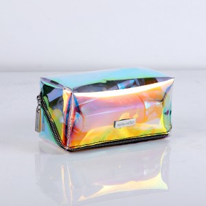 Logo kustom Fashion Kecil pribadi Hologram PVC Private Label Beauty case Makeup Bag & case Tas Kosmetik