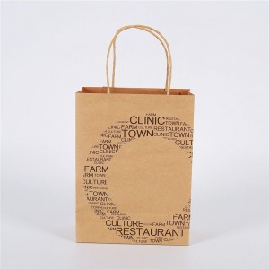 Bottom price Packaging Bags Clothing - Kraft paper coffee bag with twist/flat paper handle – Langhai
